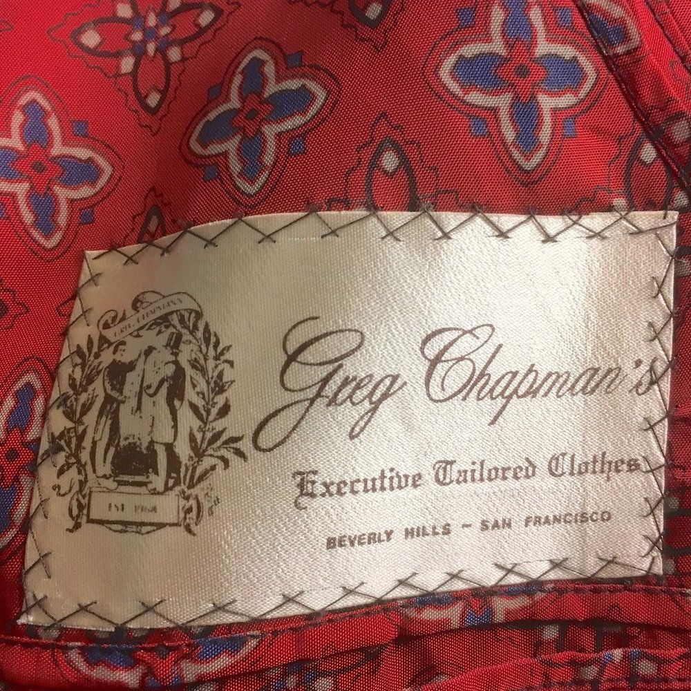 Vintage Greg Chapman Custom One Button Red Lined … - image 8